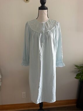 French Maid Light Blue Embroidered Nightgown